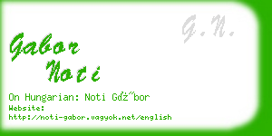 gabor noti business card